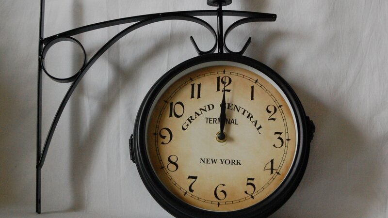 Wall Clock on Bracket