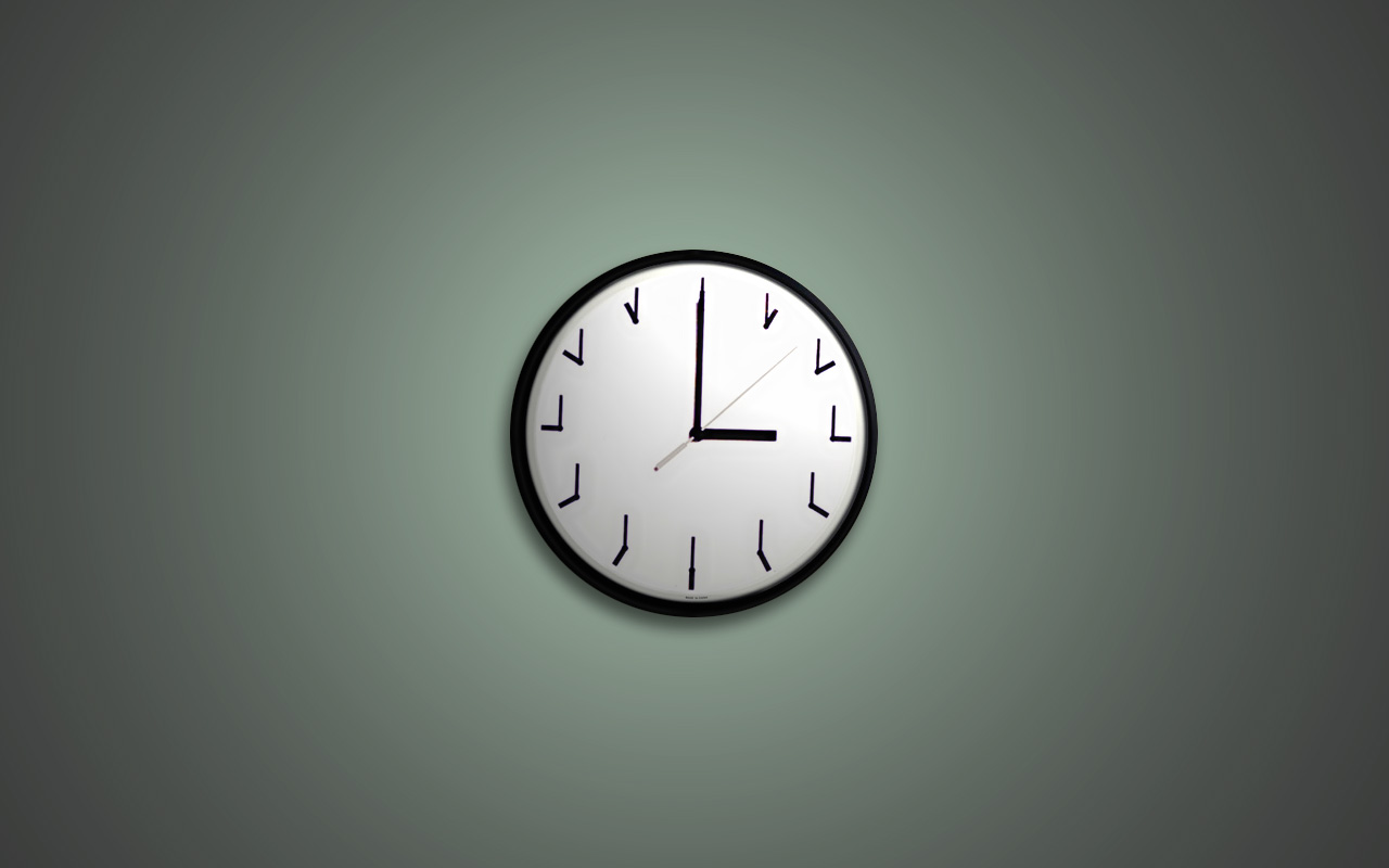 wall clock with arrows