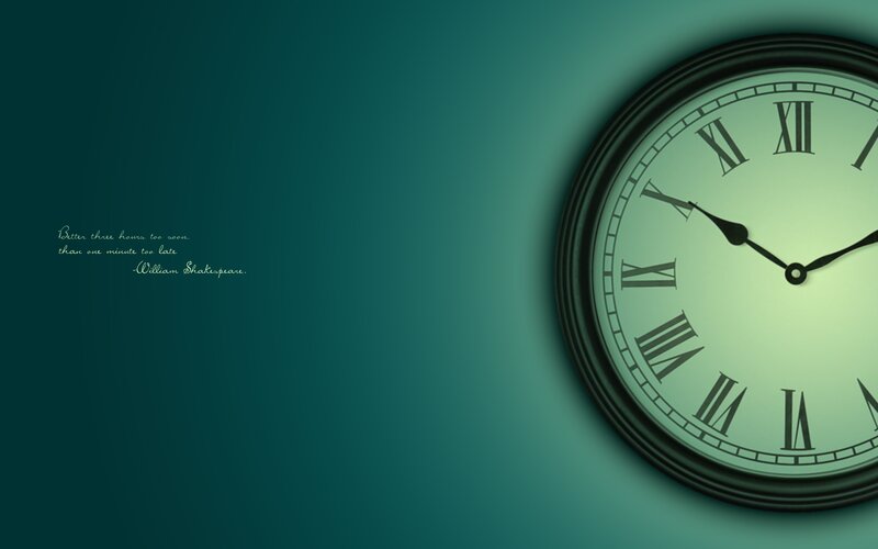 Wall Clock with Quote — Calm