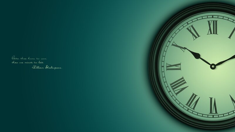 Wall Clock with Quote — Teal, Calm, Minimalist