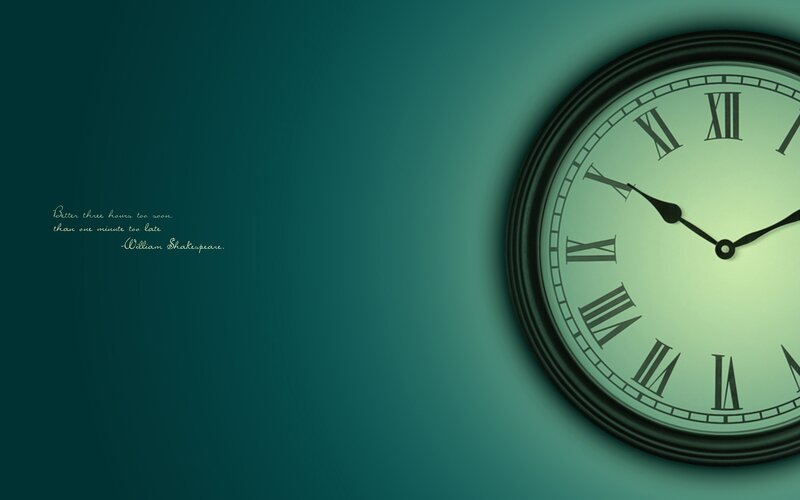 Wall Clock with Quote — Teal, Calm