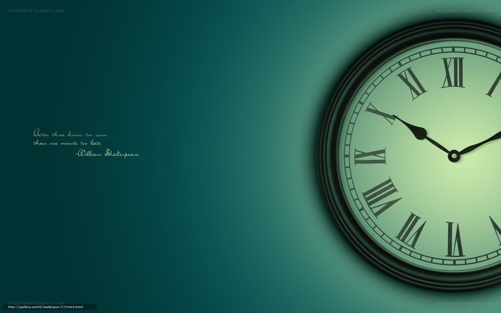 Wall clock with quote