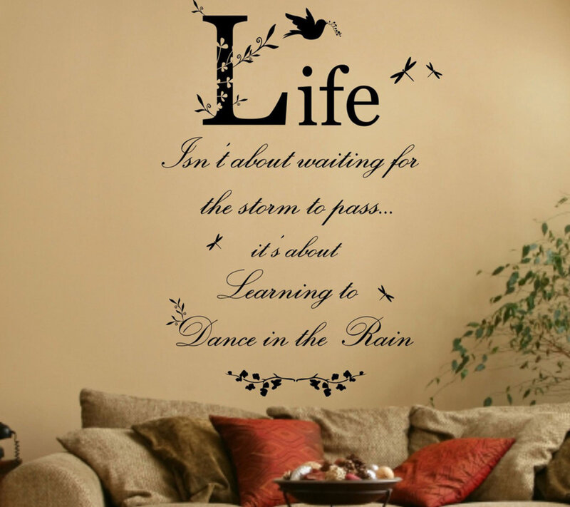 Wall Decal with Quote — Beige