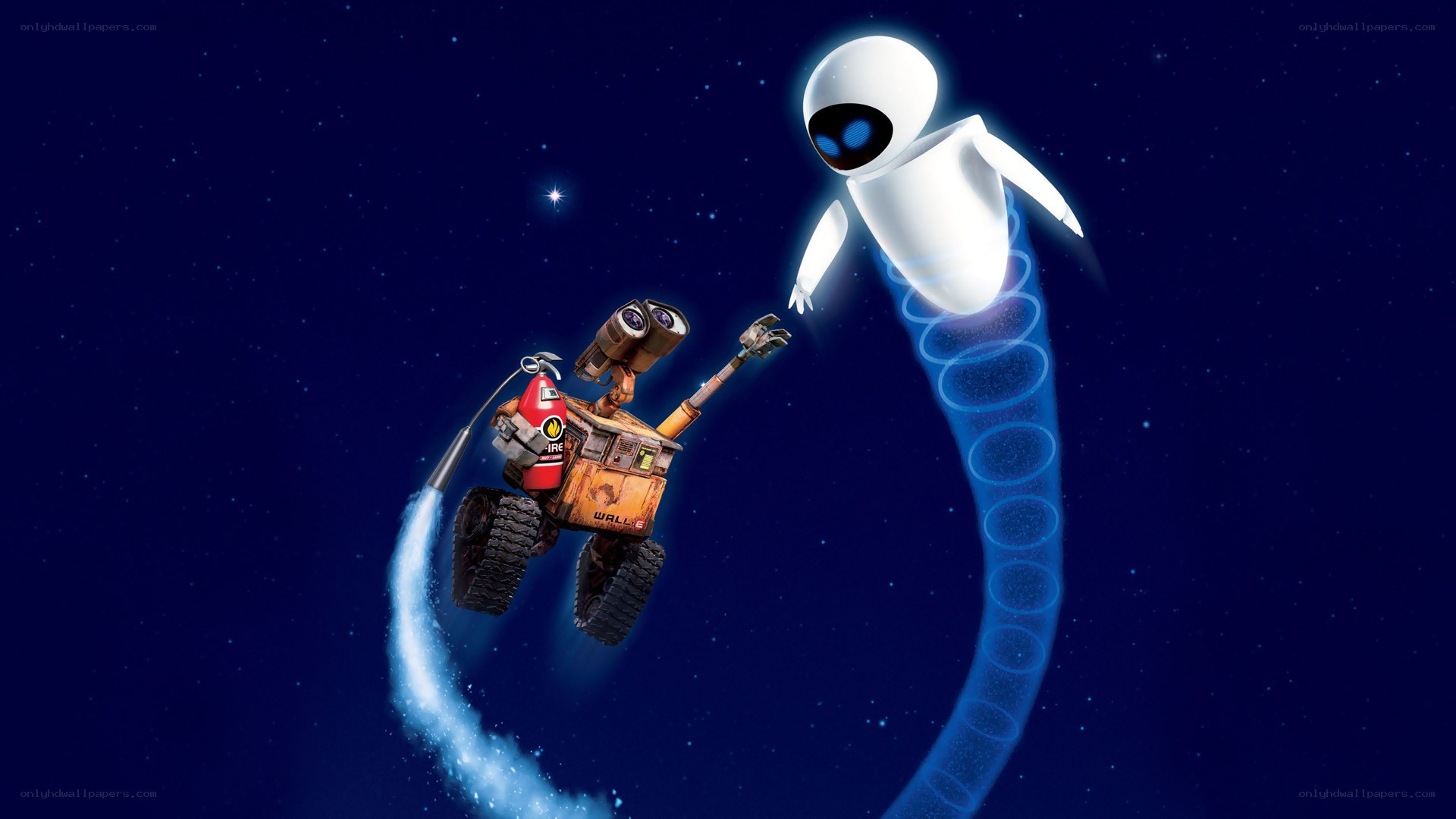 Wall-E and EVE in space
