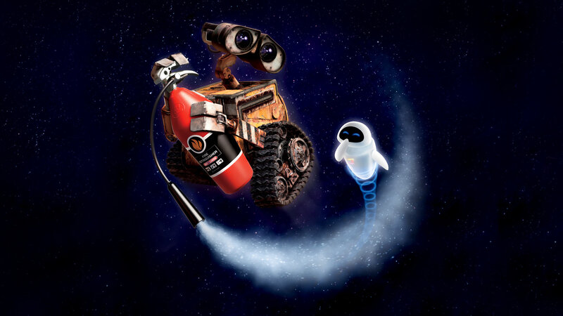 WALL-E and EVE in space