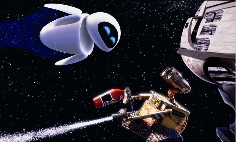 Wall-E and Eve in space