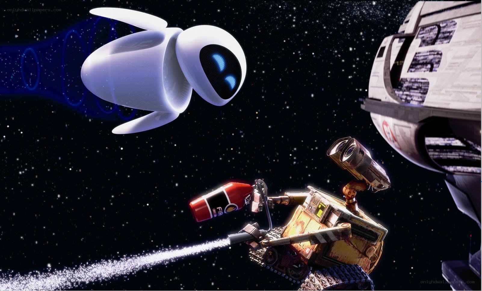 Wall-E and Eve in space