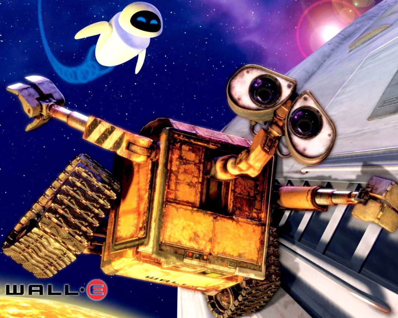 Wall-E and Eve in space