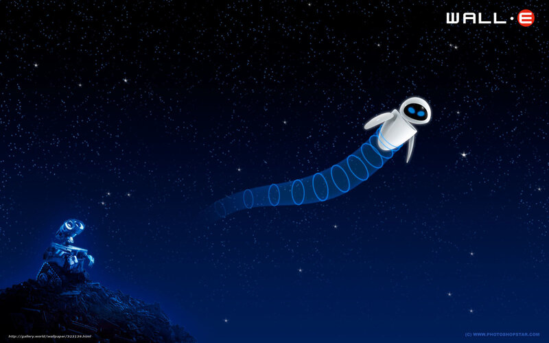 Wall-E and Eve in space