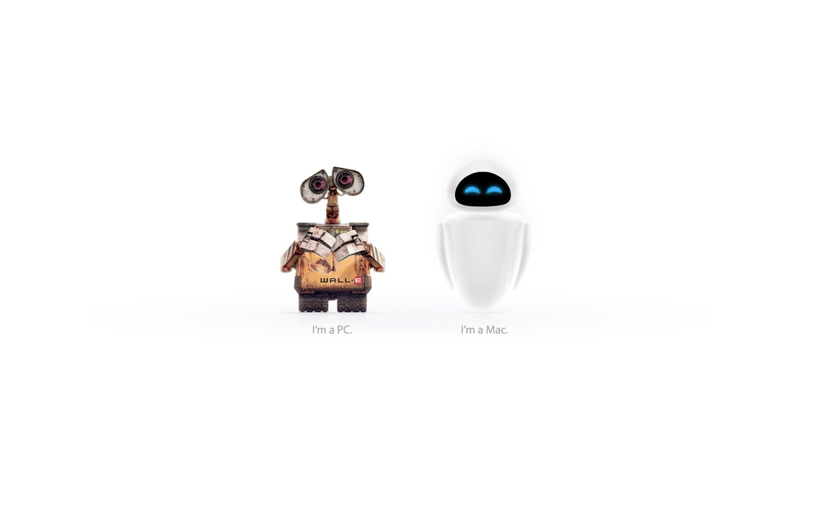 Wall-E and Eve robots