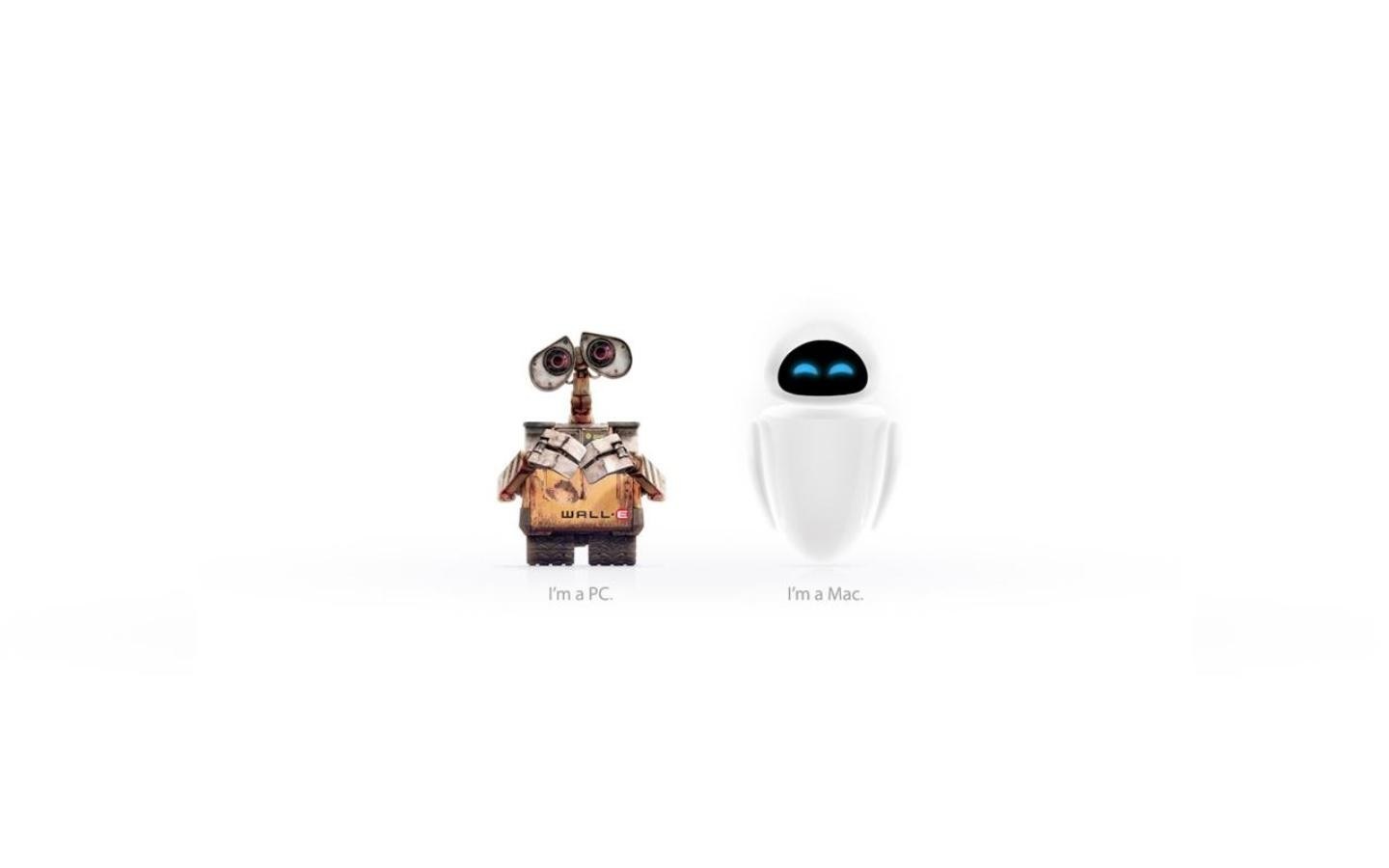Wall-E and Eve robots