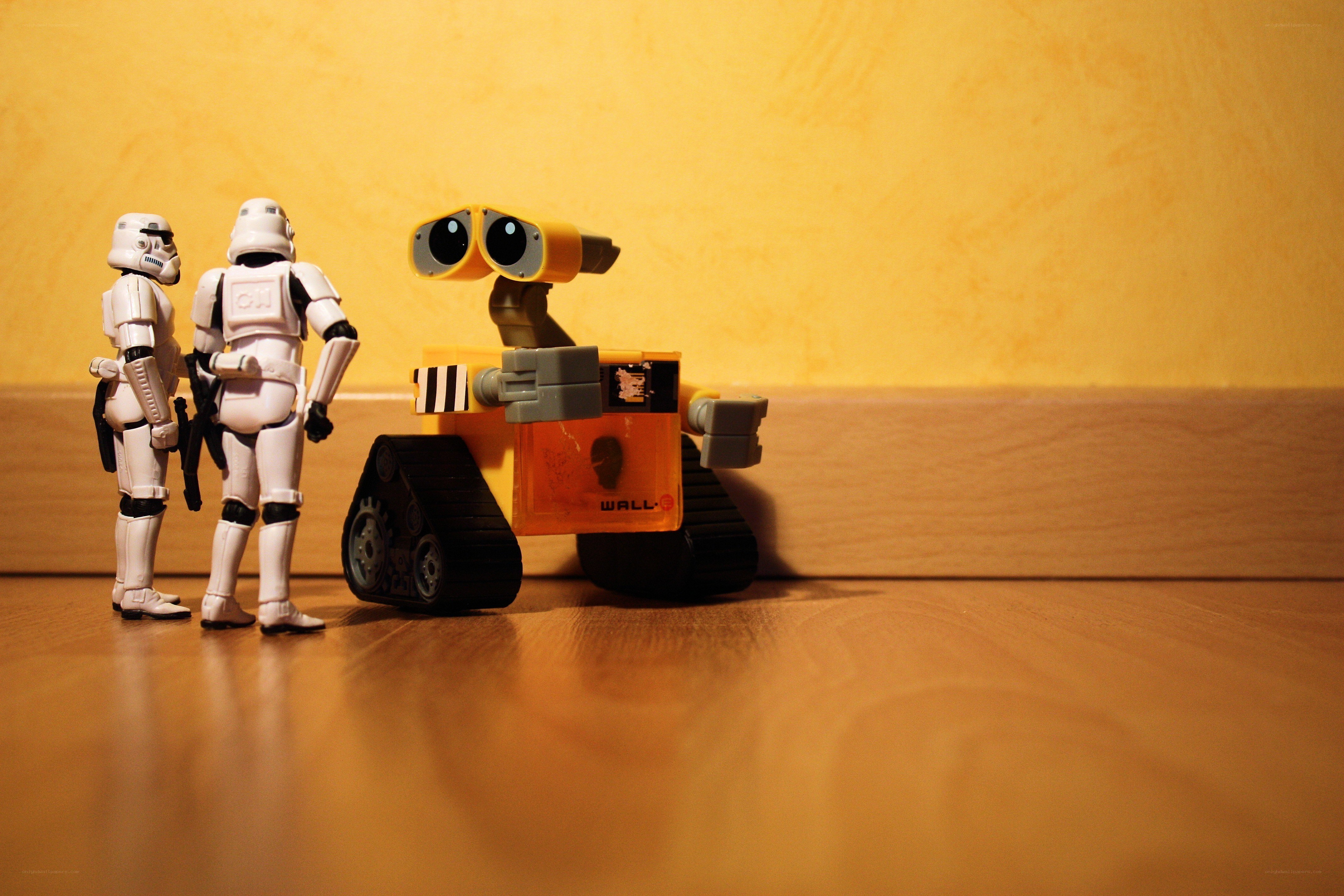 Wall-E and stormtroopers
