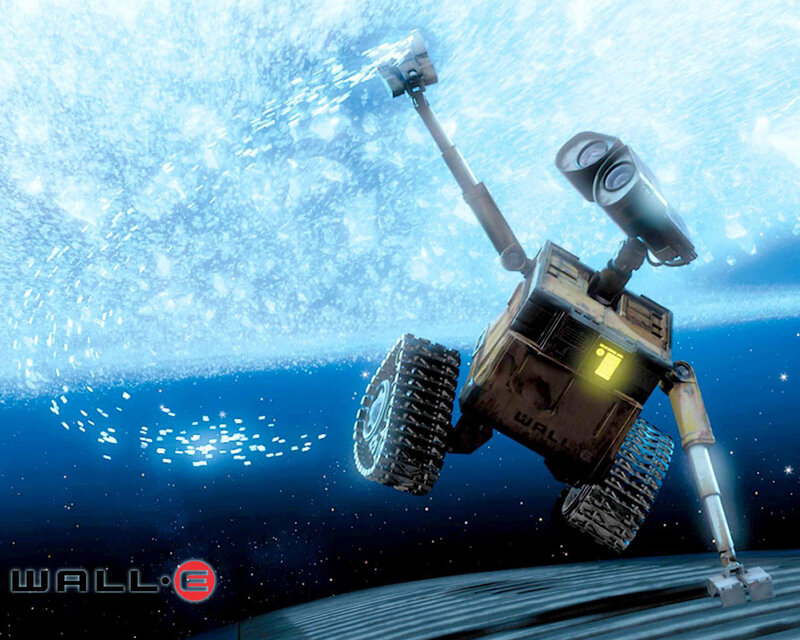 Wall-E exploring a debris field