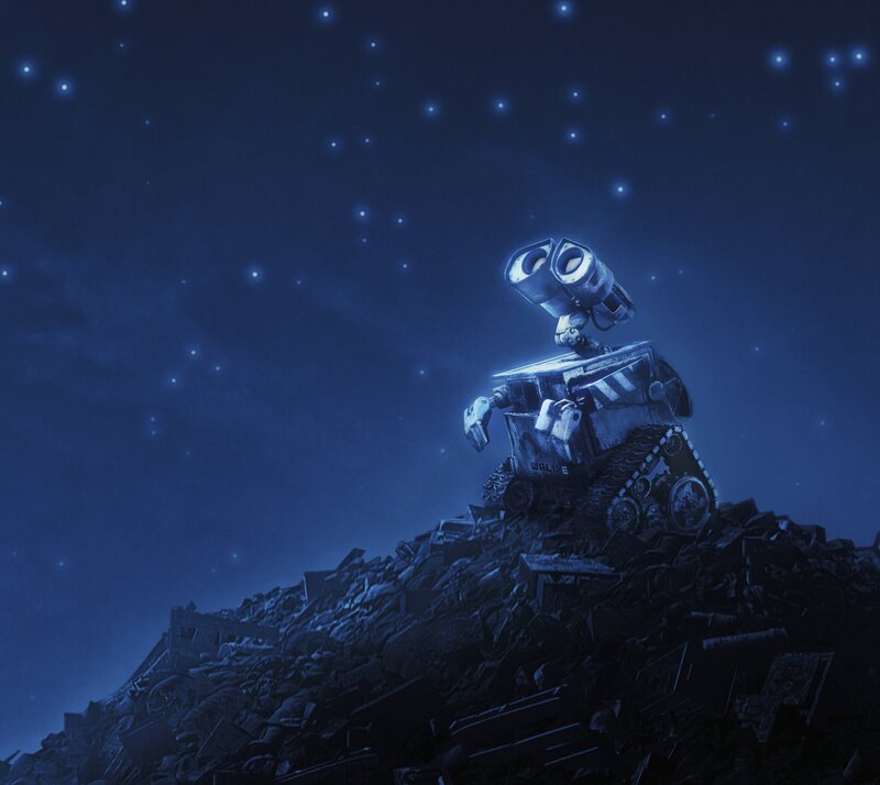 Wall-E gazes at stars