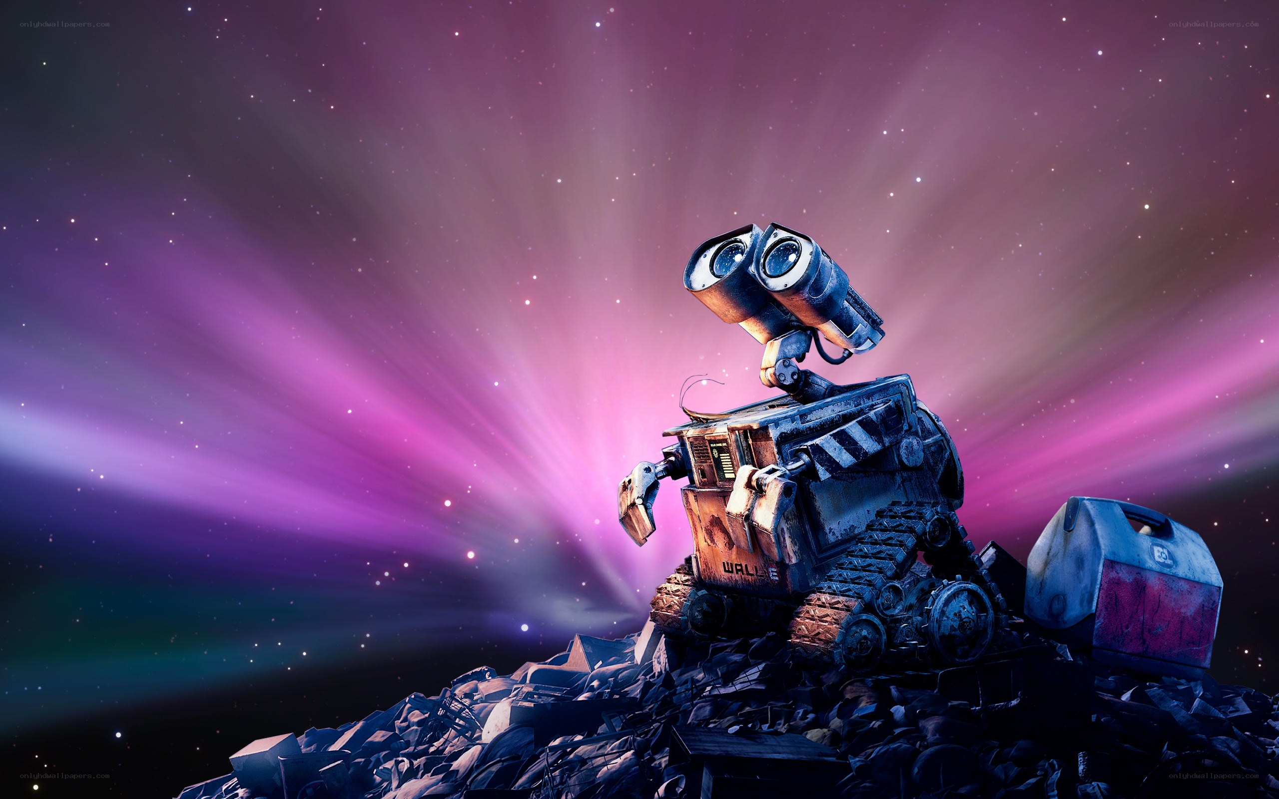 Wall-E gazes at the stars