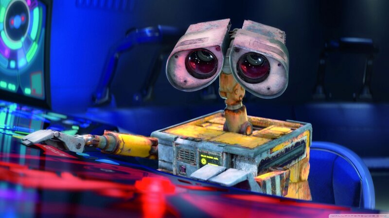 Wall-E in a control room