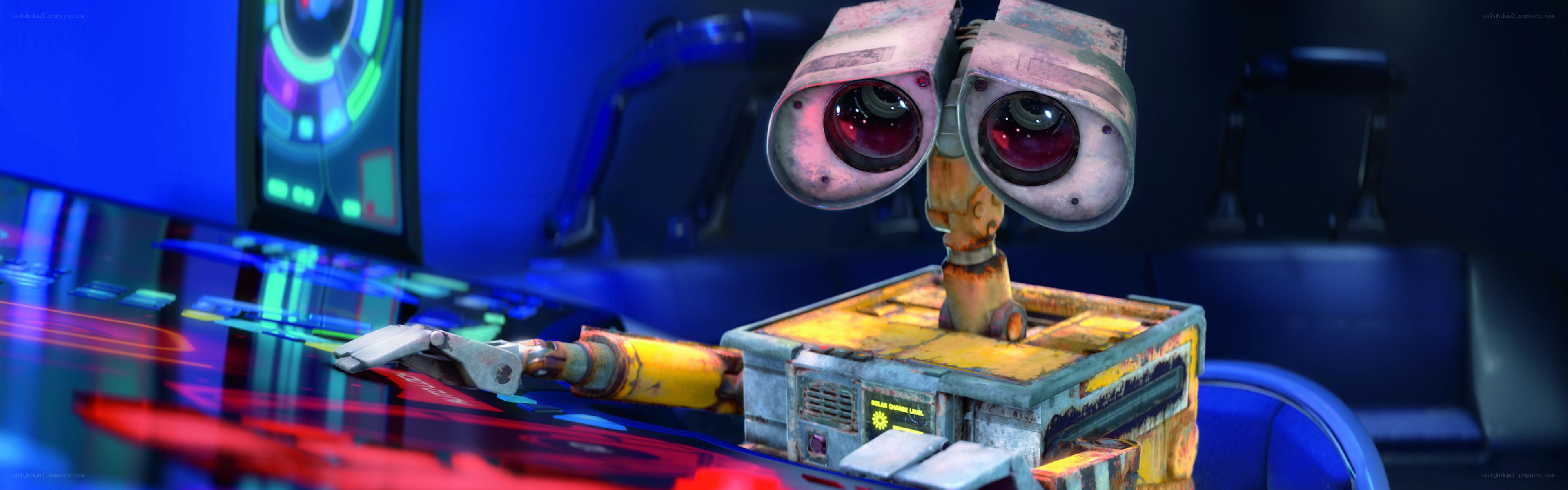 Wall-E in a control room