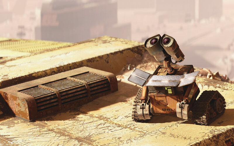 Wall-E on a Rusty Platform