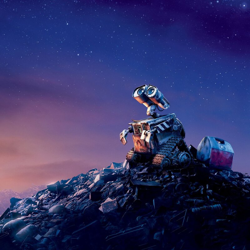 Wall-E on a trash heap