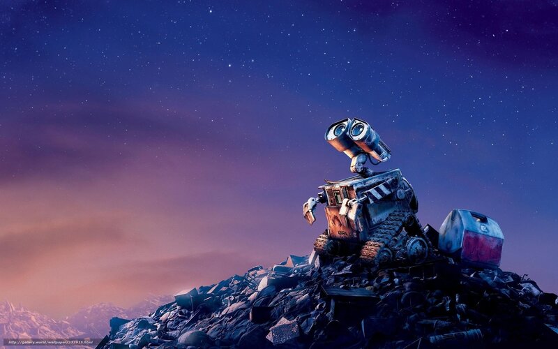Wall-E on a trash heap