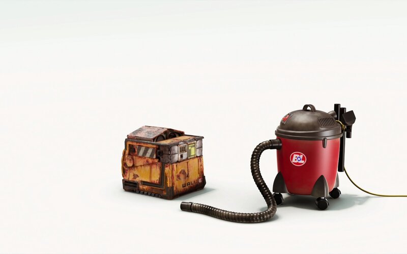 Wall-E Robot and Vacuum