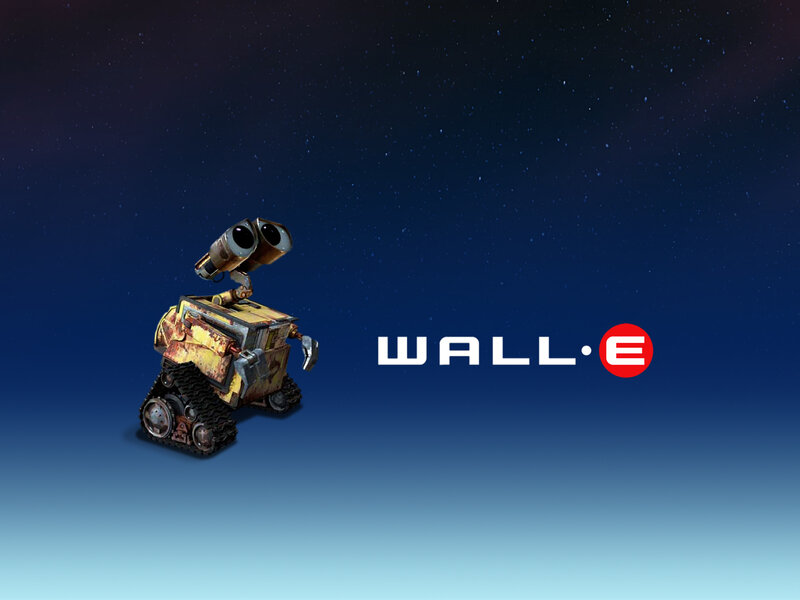 Wall-E robot in space