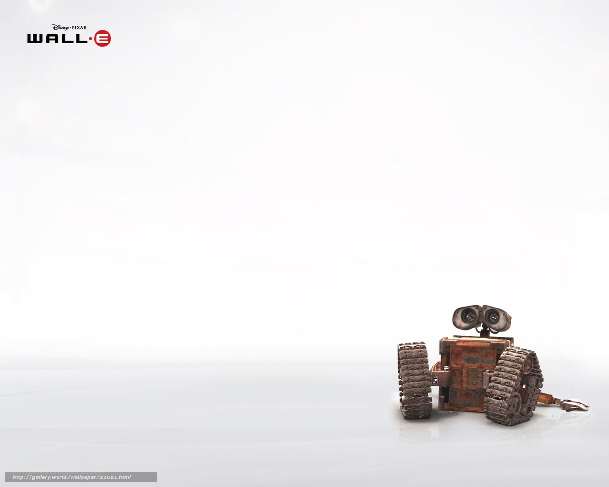 Wall-E robot on white background