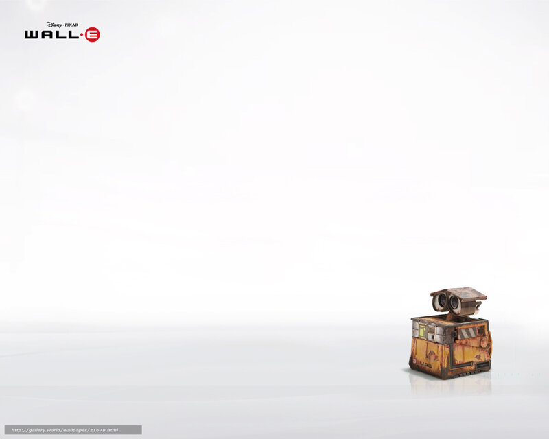 Wall-E robot on white background