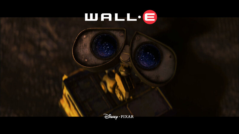 Wall-E robot with starry eyes