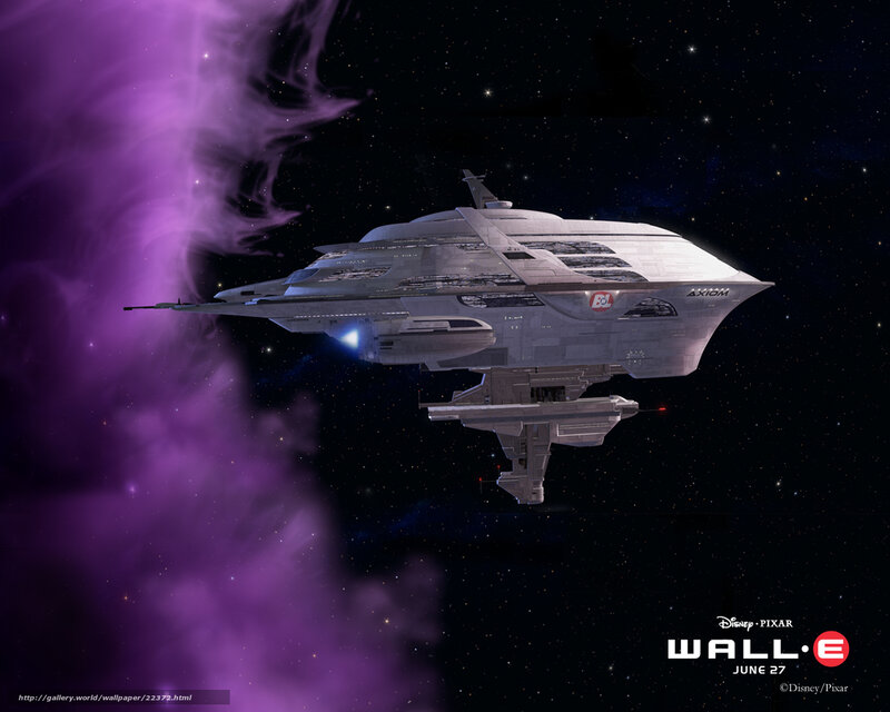 Wall-E spaceship in space