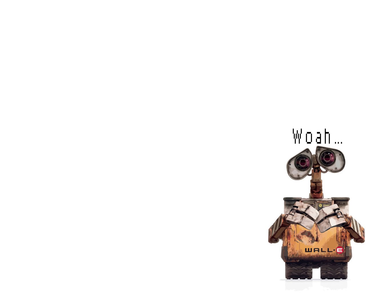 Wall-E with 'Woah...' text