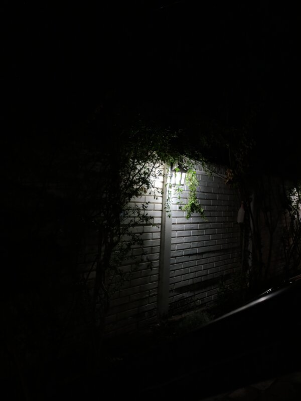Wall-mounted Lamp at Night