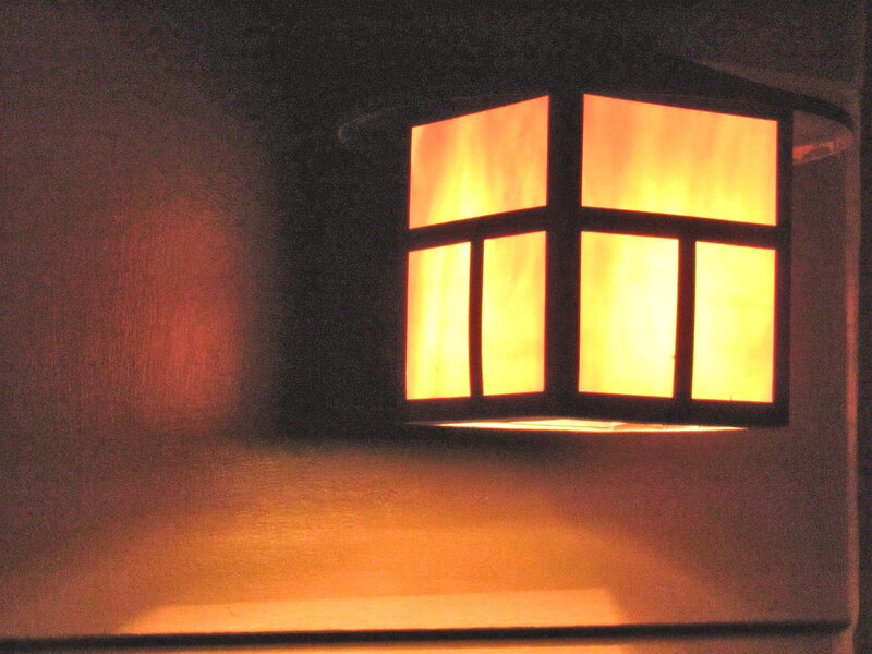 Wall-mounted Lantern — Orange
