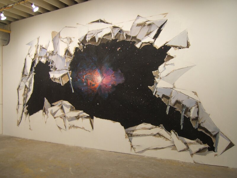 Wall mural with cosmic explosion