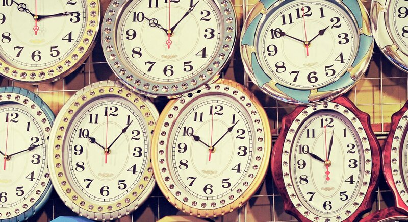 Wall of Decorative Clocks — White