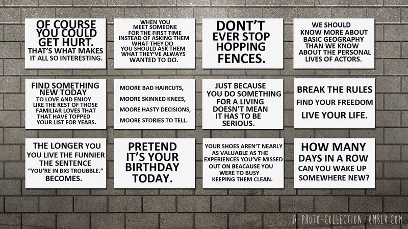 wall of inspirational quotes