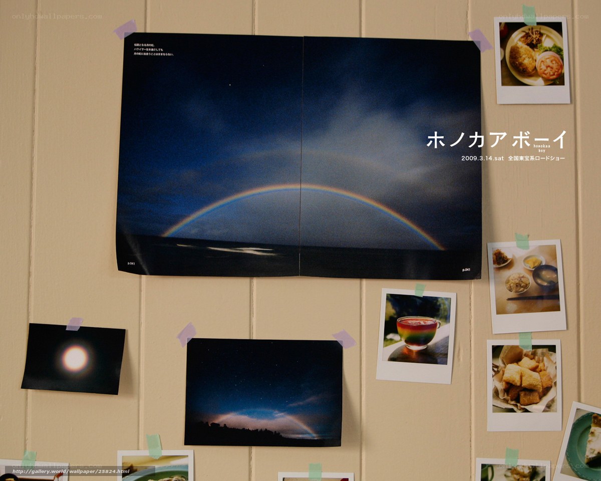 Wall of photos and posters
