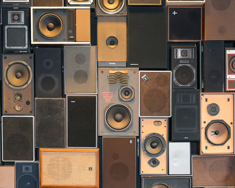 Wall of Vintage Speakers