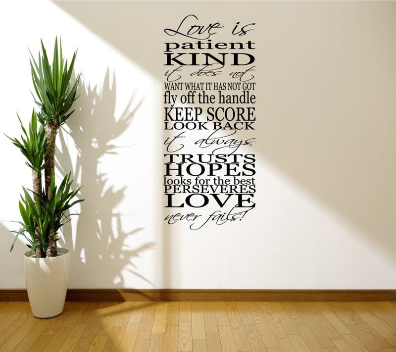 Wall Quote with Plant
