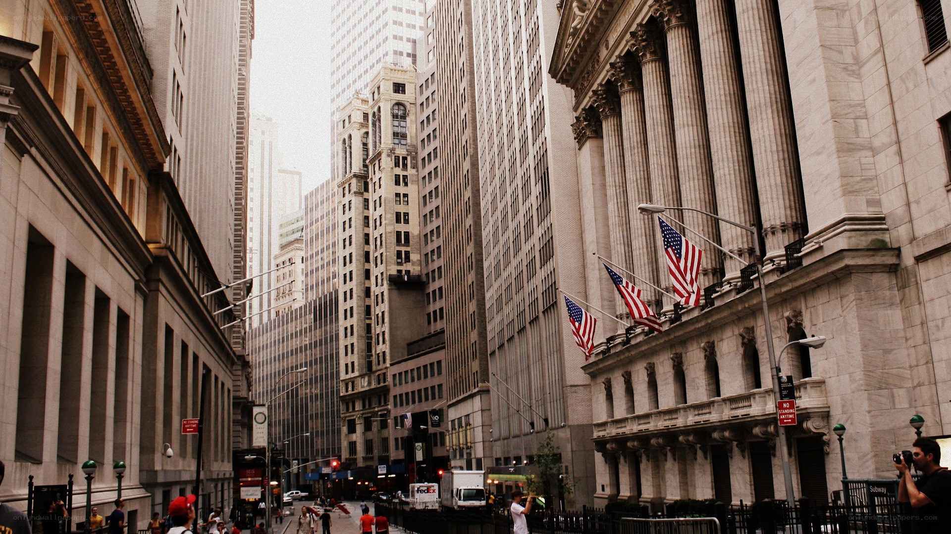 Wall Street financial district