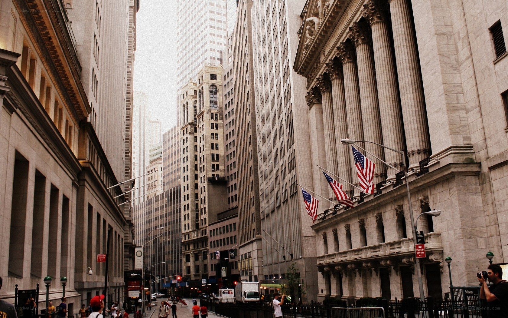 Wall Street financial district