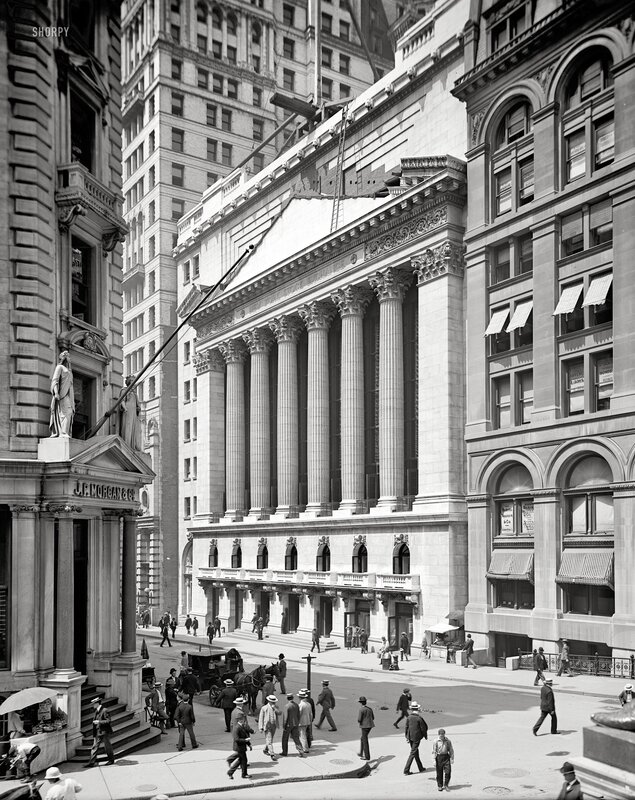 Wall Street in the early 1900s