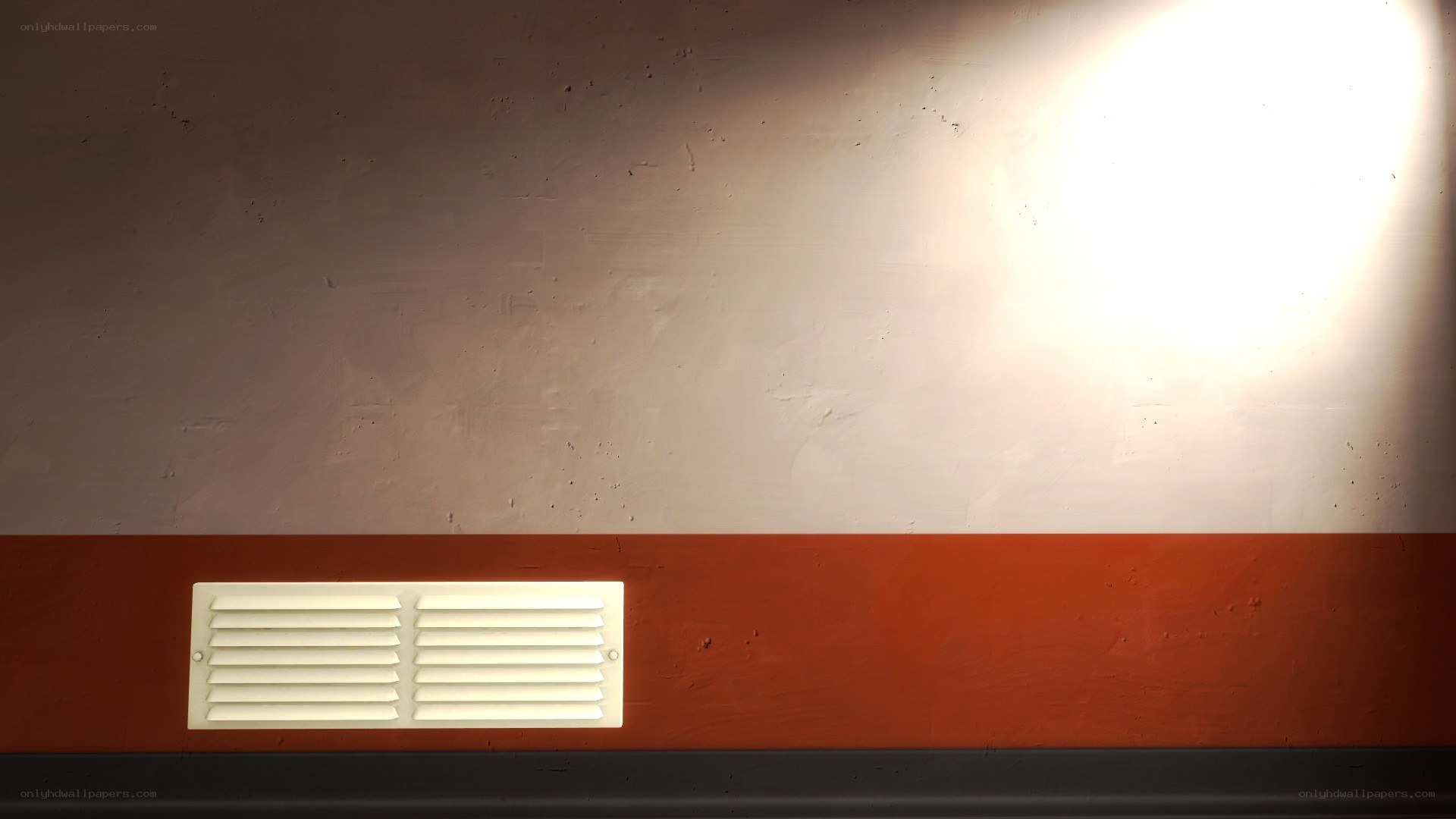 wall vent under bright light
