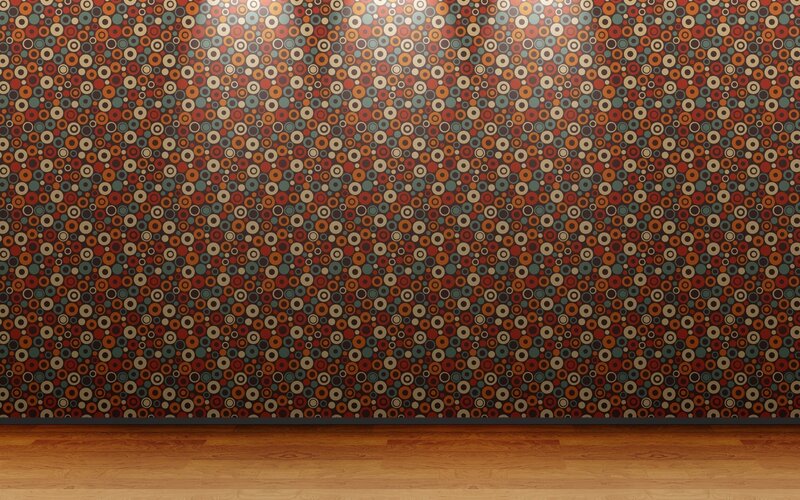 wall with circular pattern
