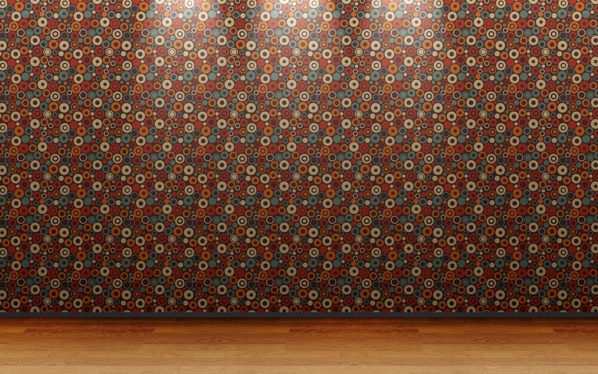 wall with circular pattern