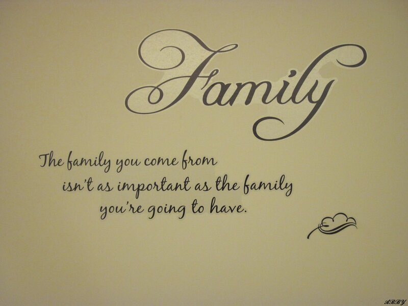 Wall with Family Quote — Beige