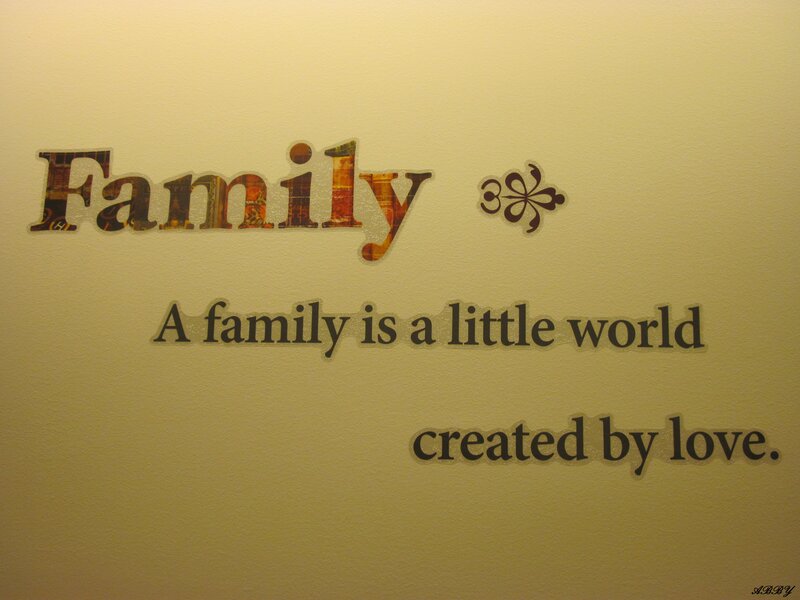 Wall with Family Quote