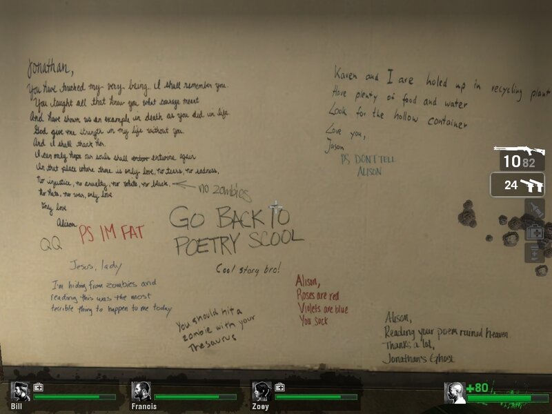 Wall with handwritten notes