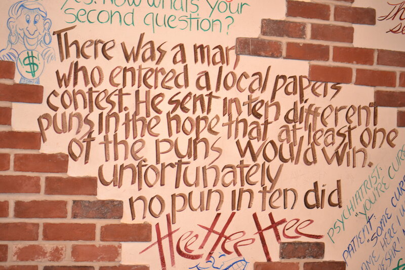 Wall with Handwritten Text