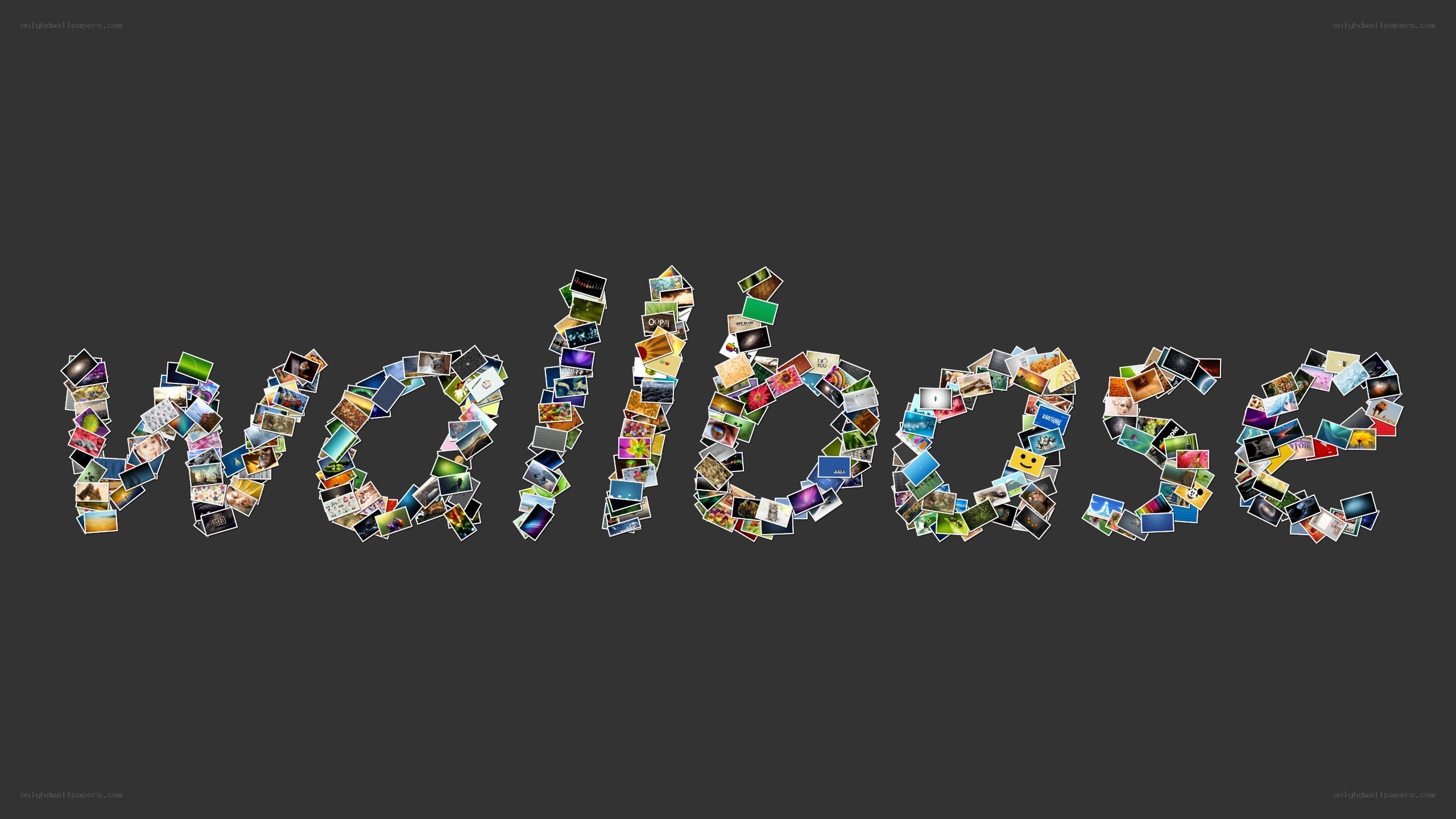 Wallbase logo made of images